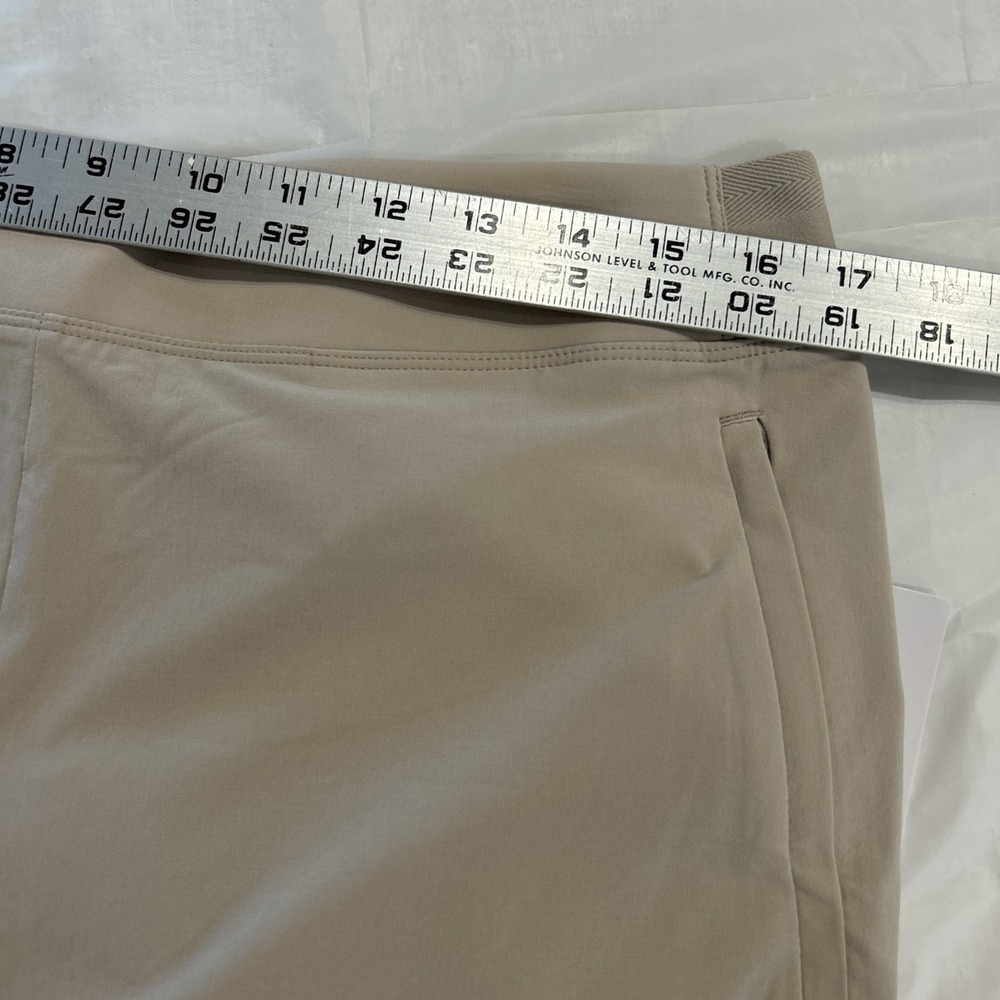 ATHLETA Womens Joggers 14 Beige Brooklyn Heights Travel Stretch Zip NWT Pull On - Picture 5 of 8